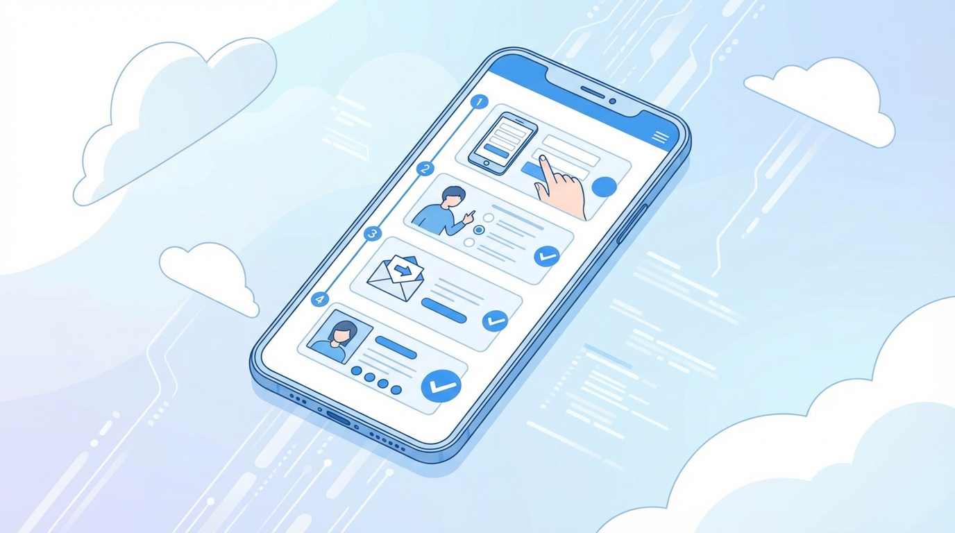 U-NEXT無料トライアル登録手順のイメージ画像